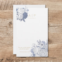 Modern Elegant Stijlvol Quote Bloemenblauw