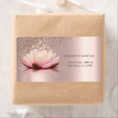 Modern Elegant Stijlvol Roos Gold Diamonds Lotus Etiket (Insitu)