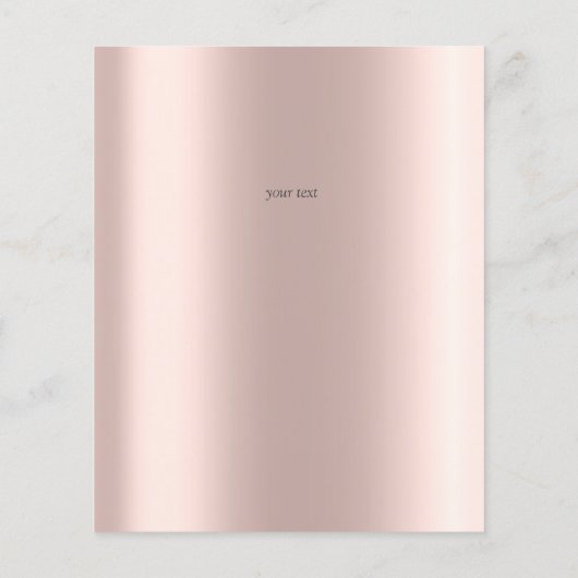 Modern Elegant Stijlvol Roos Gold Diamonds Lotus Flyer (Achterkant)