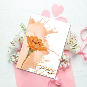 Modern Elegant Stijlvolle Bloemen Valentijn kaart
