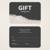 Modern Elegant Stone Grey Agate Cadeaucertificaat Visitekaartje (Voorkant /achterkant)