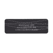 Modern Elegant String of Lights Event Celebration Etiket (Voorkant)