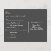 Modern Elegant String of Lights Wedding RSVP Uitnodiging Briefkaart (Achterkant)