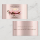 Modern Elegant Stylish Chic Diamonds Lotus Visitekaartje (Voorkant / Achterkant)