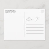 Modern Elegant Taupe Wedding Uitnodiging Briefkaart (Achterkant)
