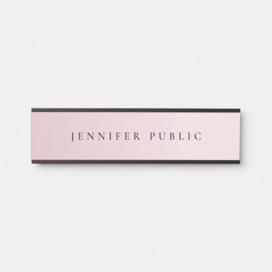 Modern Elegant Template Luxe Glamour Rose Gold Deurbordje (Voorkant)