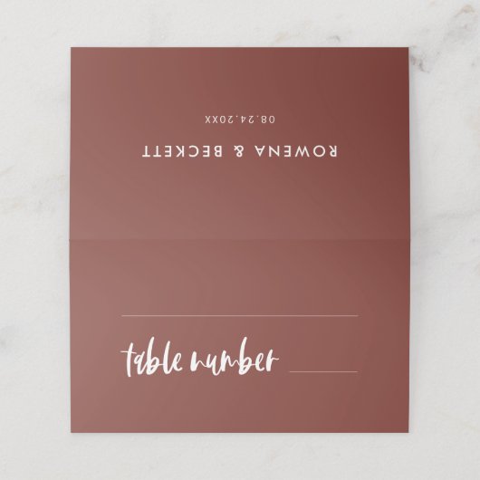 Modern elegant terracotta bruiloft (Buitenkant ongevouwen)