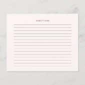 Modern elegant terracotta recept card (Achterkant)