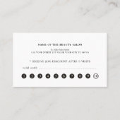 Modern Elegant Texture Beauty Salon Loyalty Card (Achterkant)