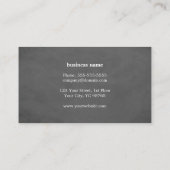 Modern Elegant Texture Gray Monogram Consultant Visitekaartje (Achterkant)