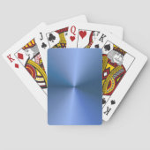 Modern Elegant Trendy Custom Sjabloon Glam Blue Pokerkaarten (Achterkant)