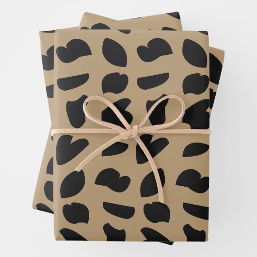 Modern Elegant Trendy Luipaard Patroon Inpakpapier Vel (In situ)