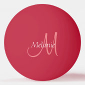 Modern Elegant Trendy Sjabloon Monogram Initiaal Pingpongballen (Voorkant)