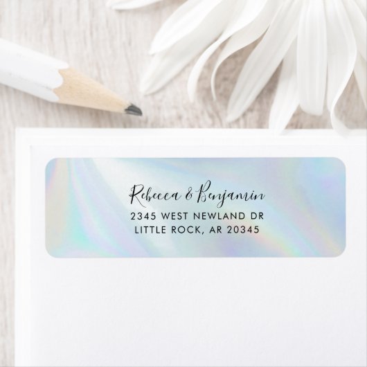 Modern Elegant Trouwscript Retouradres Etiket (Insitu)