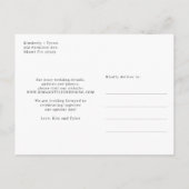 Modern elegant trouwscript slaat de datum op aankondigingskaart (Achterkant)