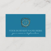 Modern Elegant Turquoise Custom Business Logo Visitekaartje (Voorkant)