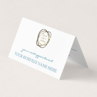 Modern Elegant Turquoise Custom Business Logo    Visitekaartjes