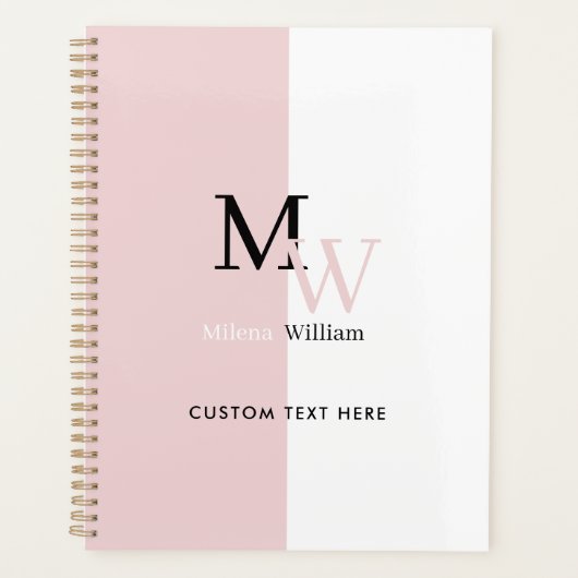 Modern Elegant Two Tone Monogrammed (Devant)