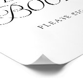 Modern Elegant Typografie Bruiloft Gast Boek Teken Poster (Hoek)