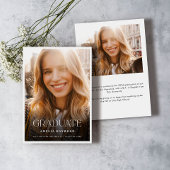 Modern Elegant Typografie Foto Afstuderen Aankondiging