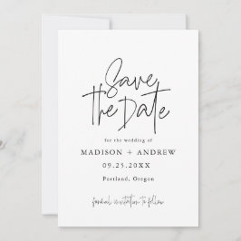 Modern Elegant Typografie Save The Date