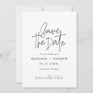 Modern Elegant Typografie Save The Date