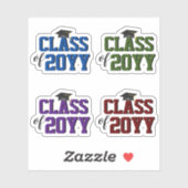 Modern Elegant Typography Afstuderen Sticker (Vel)