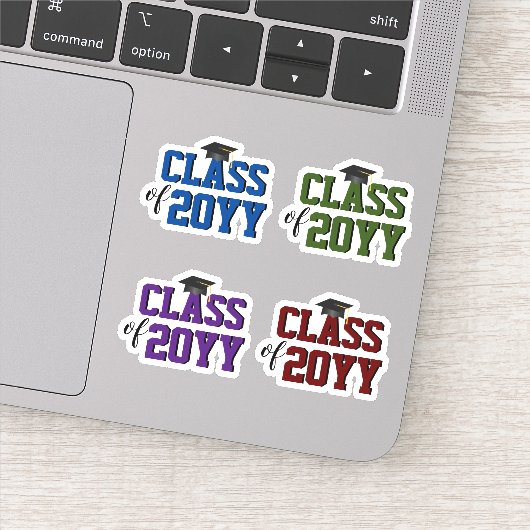 Modern Elegant Typography Afstuderen Sticker (Detail)