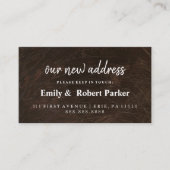 Modern Elegant Typography New Address Insert Informatiekaartje (Voorkant)