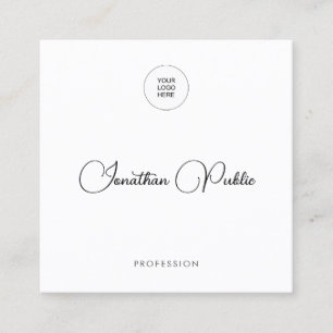 Modern Elegant Upload Bedrijfslogo Professioneel Vierkante Visitekaartje