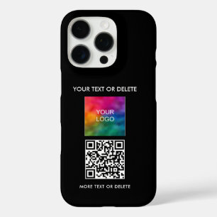Modern Elegant Upload Business Logo QR Code Eenvou iPhone 16 Pro Hoesje