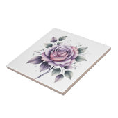 Modern elegant watercolor beautiful lavender rose tegeltje (Zijkant)