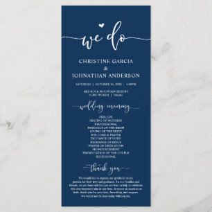 Modern Elegant, we doen dat, Wedding Ceremony Prog Programma