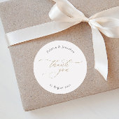 Modern Elegant Wedding Dank u Sticker