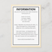 Modern Elegant Wedding Informatiekaartje (Voorkant)