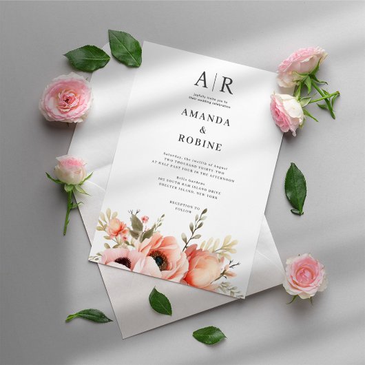 Modern Elegant Wedding Invitation Kaart
