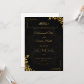 Modern Elegant Wedding Invitation Template | Edita (Devant/Arrière en situation)
