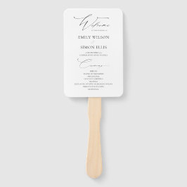 Modern Elegant Wedding Programme Handwaaier