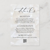 Modern Elegant Wedding QR Code Details Informatiekaartje (Voorkant)