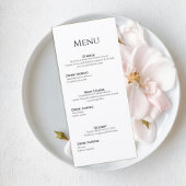 Modern Elegant Wedding Reception Menu