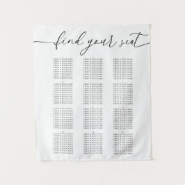Modern Elegant Wedding Seating Chart for 12 Tables Wandkleed