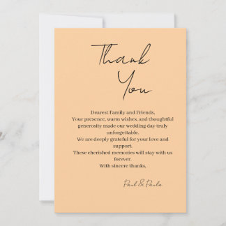 Modern Elegant Wedding Thank You Card Bedankkaart