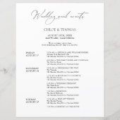 Modern Elegant Wedding Weekend Welkomstreisroute (Voorkant)