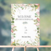 Modern Elegant Wedding Welkom Acryl Bord (Neutraal)