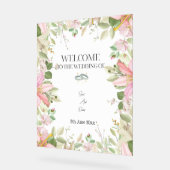 Modern Elegant Wedding Welkom Acryl Bord (Hoek)