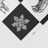 Modern Elegant White en Black Festive Kerstmis Tissuepapier (Detail)