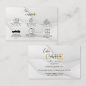 Modern Elegant White en Gold Visitekaartje (Voorkant / Achterkant)