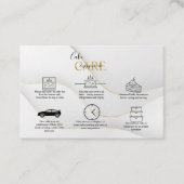 Modern Elegant White en Gold Visitekaartje (Voorkant)