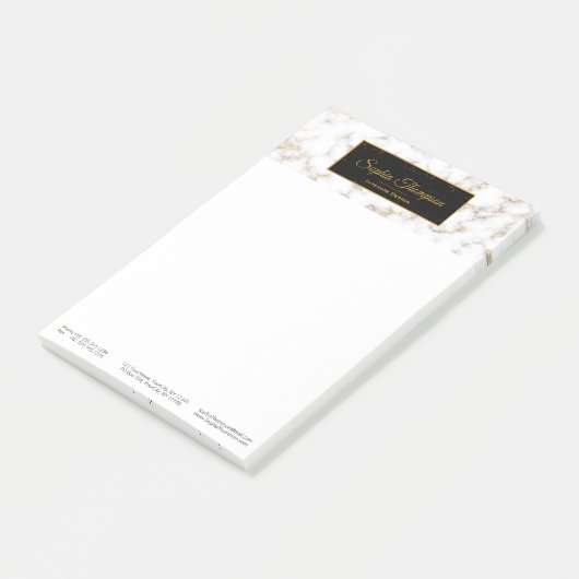 Modern Elegant White Gold Marble - Post-it® notes (Schuin)