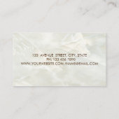 Modern Elegant White Marble, Confetti, Lips Visitekaartje (Achterkant)